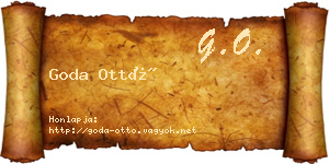 Goda Ottó névjegykártya